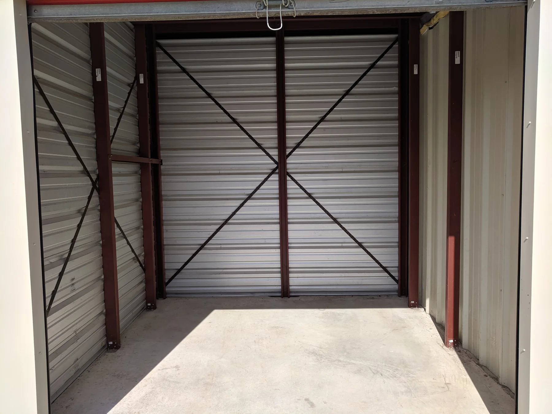 Interior of an empty Cavaliere storage unit